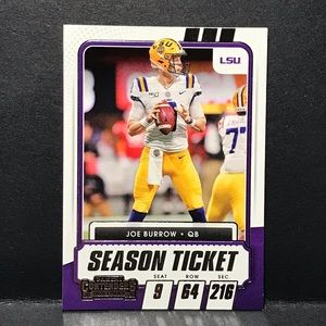 Joe Burrow 2021 Panini Contenders Draft Picks Season Ticket #18 Rookie Card LSU